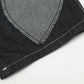 Contrast Color Love Patch Denim Straight-leg Trousers Men