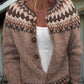 Winter Cardigan Coat Single-breasted Totem Warm Sweater