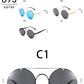 Round Steampunk Sunglasses Brand Design Men Women Metal Punk