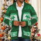 Men's Christmas Jacquard Sweater Button Cardigan Sweater Coat