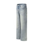 Wash Water Denim Wide-leg Straight Trousers Vintage Worn