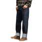 Red Edge Men's Simple Youth Comfortable Loose Primary Color Jeans