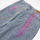 American Style Retro Street Hip Hop Graffiti Printing Loose Jeans For Men And Women