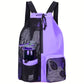 Swim Mesh Drawstring Backpack Belt Wet Bag Beach