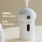 New Projection Night Light Air Humidifier Aroma Diffuser USB Rechargeable Essential Oil Diffusers Moisturizing Spray Steam Maker