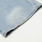 Gradient Wash Denim Trousers Retro Loose