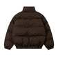 Men's Side Patchwork Stripes Stand-up Collar Cotton-padded Coat Coat