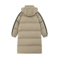 Long Below The Knee Hooded Cotton Jacket Male