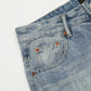 Wash Water Denim Wide-leg Straight Trousers Vintage Worn