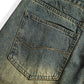 Vintage Men's Loose Yellow Mud Dyed Jeans