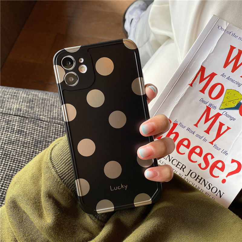 Simple Bronzing Wave Dot Mobile Phone Case