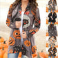 Halloween Digital Printing Casual Cardigan Jacket Women