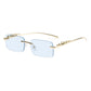 Men And Women Fashion Simple Square Frameless Sunglasses