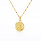 English Alphabet Disc Necklace Women And Men