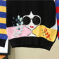 Sequined Sunglasses Girl Face Sweater Sweater Women