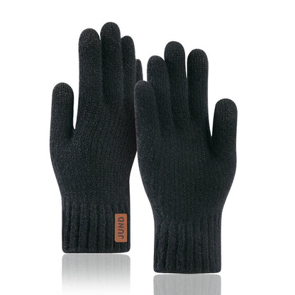 Guantes de lana tejidos para clima frío para hombres