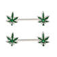 Leaf Milk Leaf Drip Oil  Ring Piercing Jewelry