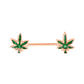 Leaf Milk Leaf Drip Oil  Ring Piercing Jewelry