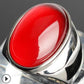 Stainless Steel Faux Opal Rings Titanium