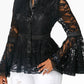 Women Lace Blouse Tops Casual Lady Clothes