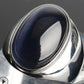 Stainless Steel Faux Opal Rings Titanium