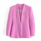 Ladies New Solid Color Suit Jacket Women