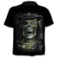 Camiseta con estampado digital 3D de calavera para hombre