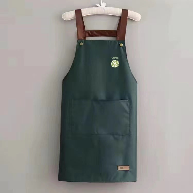 Delantal de cocina impermeable y resistente al aceite para hombres y mujeres en casa