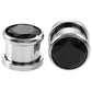 Stainless Steel Zircon Auricle Human Body Ear Tunnels And Plugs For Piercing