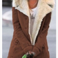 Women Plus Size Warm Coats Composite Plush Button Lapels Jacket Outwearcoat