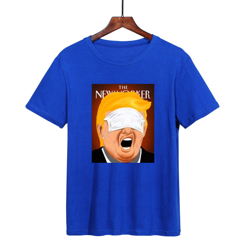 Printed round neck T-shirt for men and women
