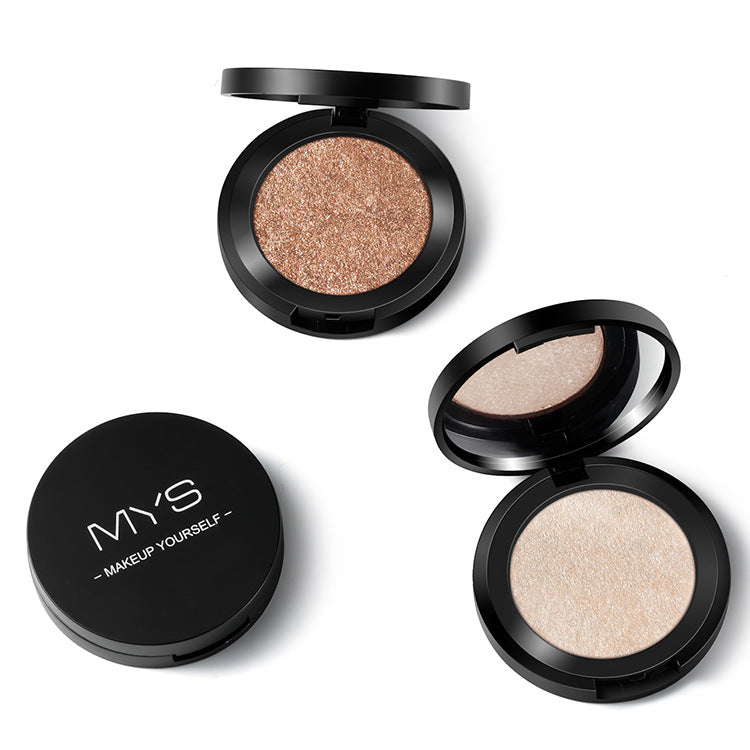 Marca MYS, polvo de maquillaje facial, 6 colores, minerales resistentes al agua, brillo, brillo de contorno, kit de brillo, bronceador, resaltador, paletas de maquillaje 