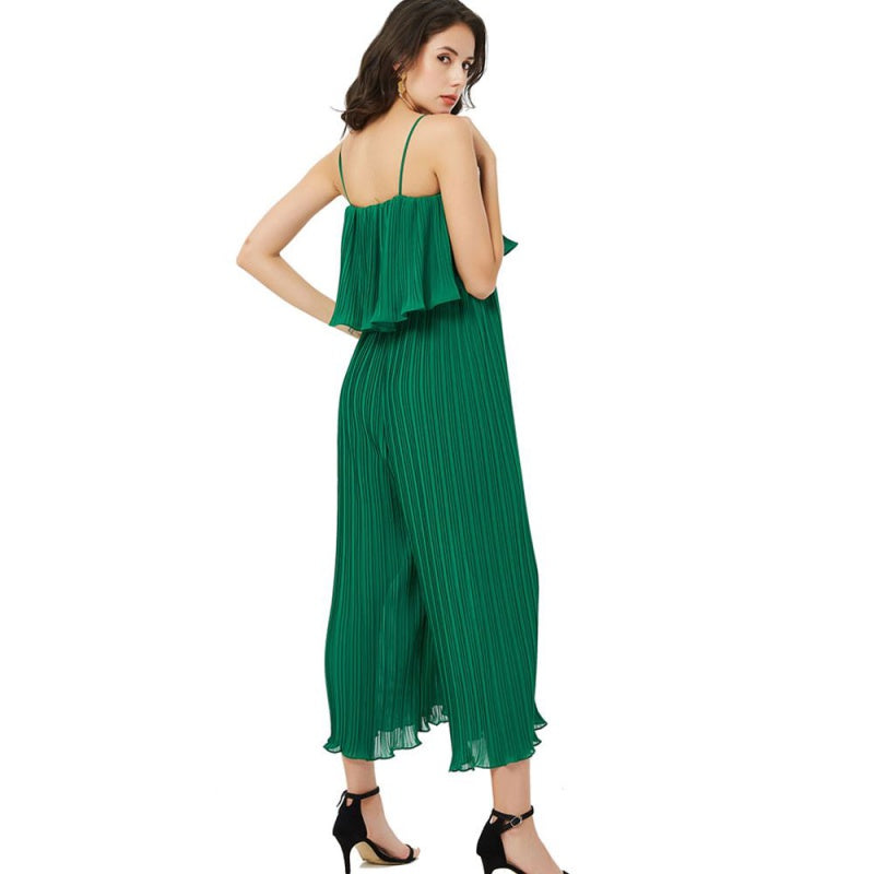 Elegant sexy ruffled jumpsuit women