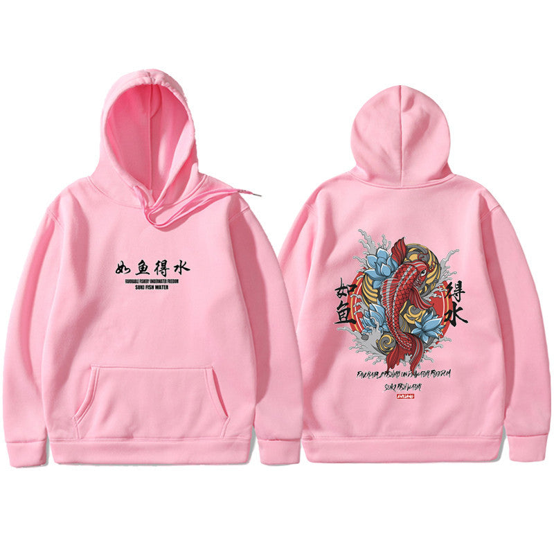 Sudadera con capucha Hip Hop para hombre Ukiyoe Streetwear