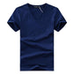 Men V Neck Cotton Short Sleeve T-Shirts