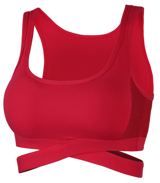 New fashion hollow-out splice yoga sports bra designed for shockproof sports