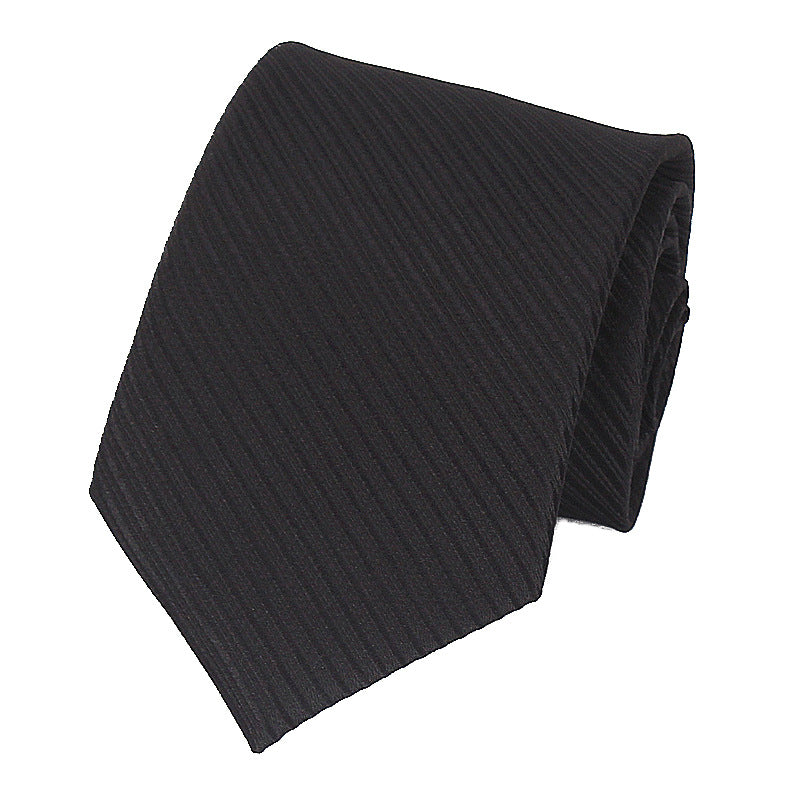 Corbata de mano de poliéster de 8CM para hombre, ropa Formal de negocios, corbata de pana a rayas oscuras, venta al por mayor