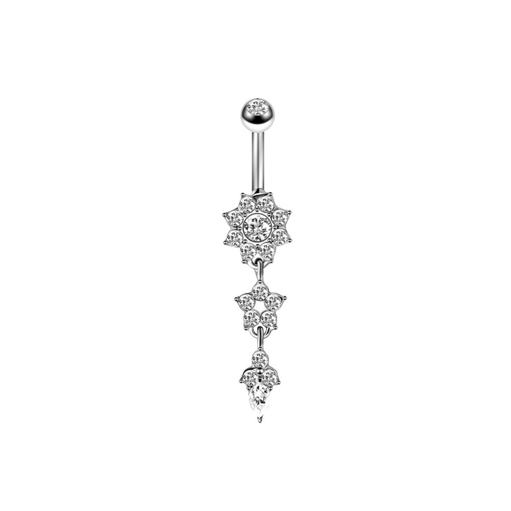 Trendy Piercing Jewelry Diamond Navel Ring