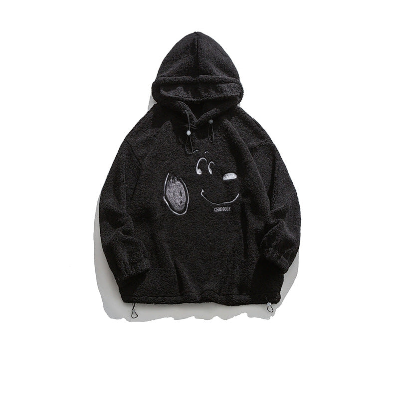 Embroidered hooded sweatshirt