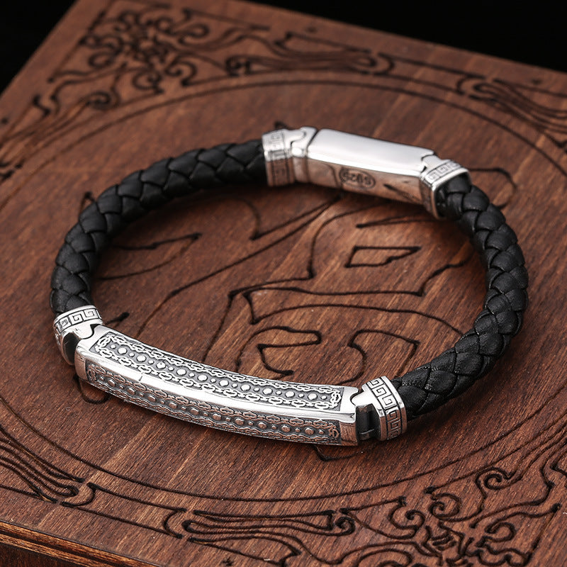 Pulsera de moda tejida a mano con cuerda para hombres y mujeres