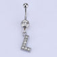 English alphabet hypoallergenic body piercing navel
