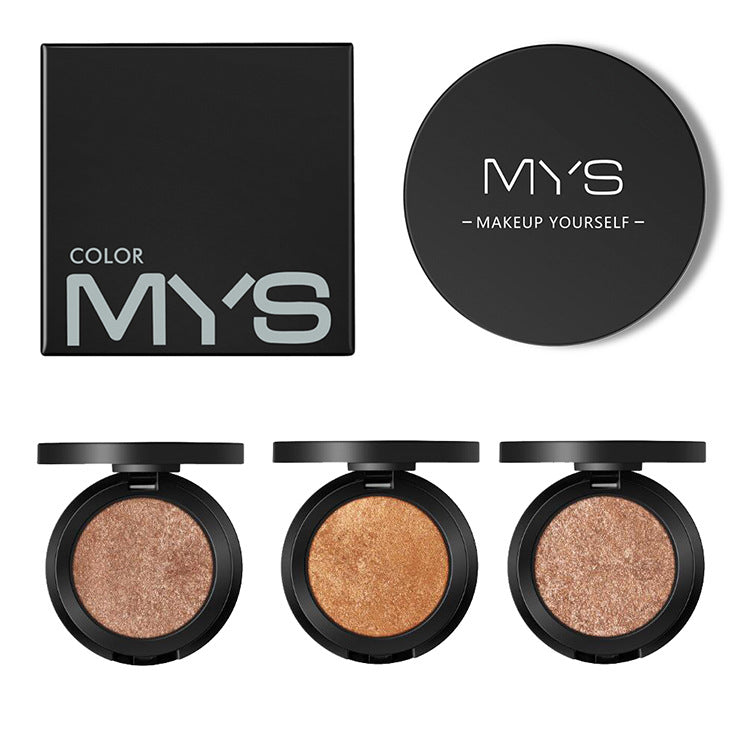 Marca MYS, polvo de maquillaje facial, 6 colores, minerales resistentes al agua, brillo, brillo de contorno, kit de brillo, bronceador, resaltador, paletas de maquillaje 