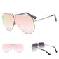 Sunglasses, men, women, men and women, sunglasses, frameless, rivet, personality glasses