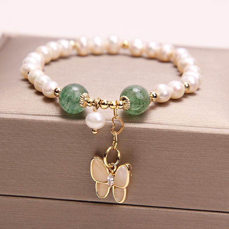 Pulsera de perlas naturales de agua dulce para mujer