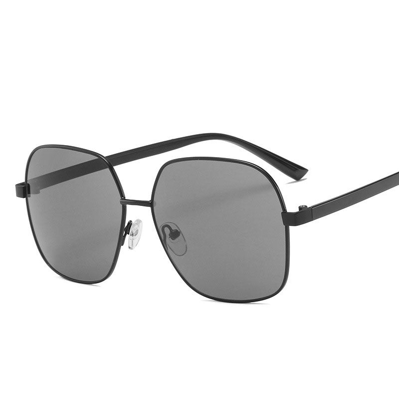 Gafas de sol poligonales de moda para hombre, gafas de sol de tiro callejero