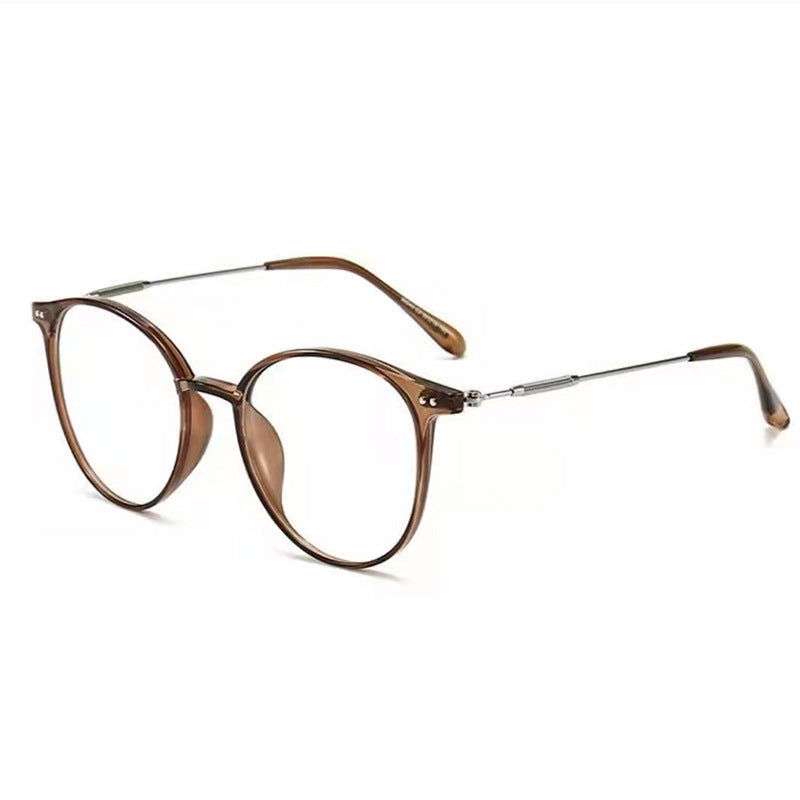 Metal Anti Blue Light Glasses Frame Retro Women