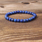 Ethnic Style Men And Women Blue Tiger Eye Stone Bracelet