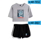 Short sleeve shorts suit