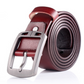 Men's retro leather belt Men's ancient silver Japanese word buckle casual pure leather pants belt