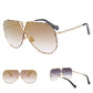 Sunglasses, men, women, men and women, sunglasses, frameless, rivet, personality glasses